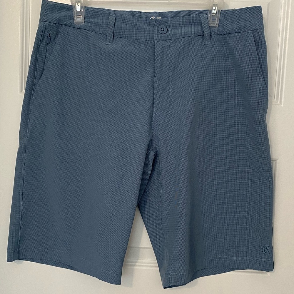 £Hang Ten Hybrid Golf Shorts Size 34 Micro Checkered